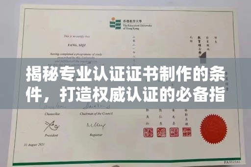 九台揭秘专业认证证书制作的条件，打造权威认证的必备指南