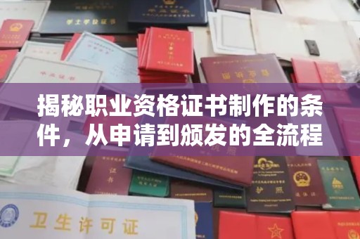 九台揭秘职业资格证书制作的条件，从申请到颁发的全流程解析