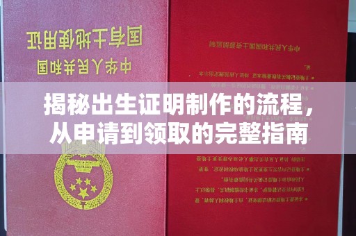 九台揭秘出生证明制作的流程，从申请到领取的完整指南
